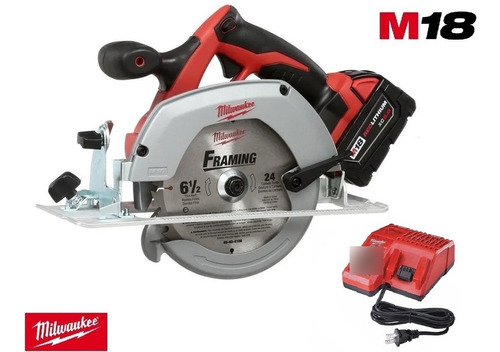 Sierra Circular Inalámbrica Milwaukee M18 2630 Brake X1 5.0a