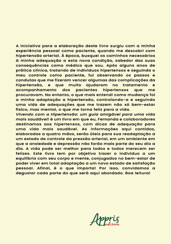 Vivendo Com A Hipertensao: Um Guia Amigavel Para Uma Vida Mais Saudavel! - 1ªed.(2023), De Fernanda Mattos. Editora Artera, Capa Mole, Edição 1 Em Português, 2023