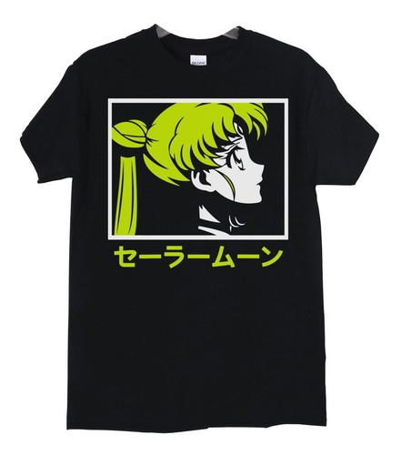 Polera Sailor Moon Usagi Stencil Kanji Anime Poleradicto