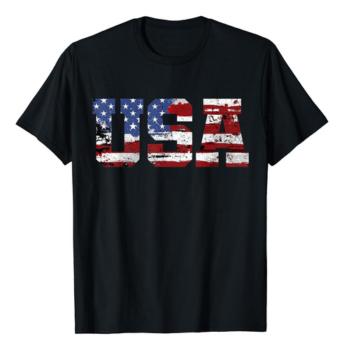 Camiseta De La Bandera Estadounidense De Estados Unidos De A