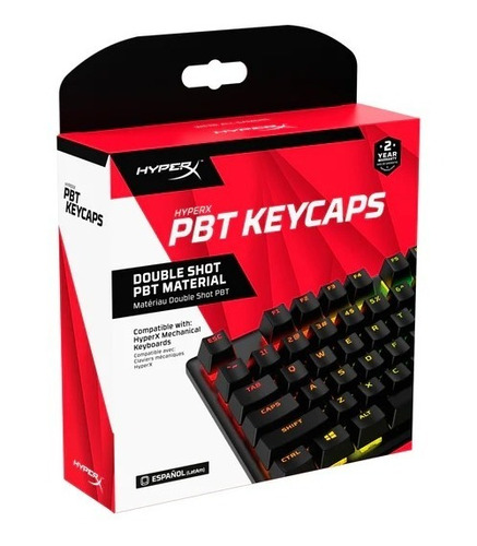 Set De Teclas Hyperx Pbt Keycaps Rgb Negro 