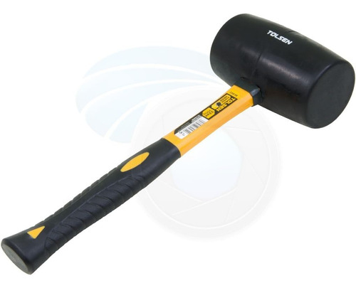 Mazo De Goma Grande 32oz De Mango De Fibra De Vidrio Tolsen