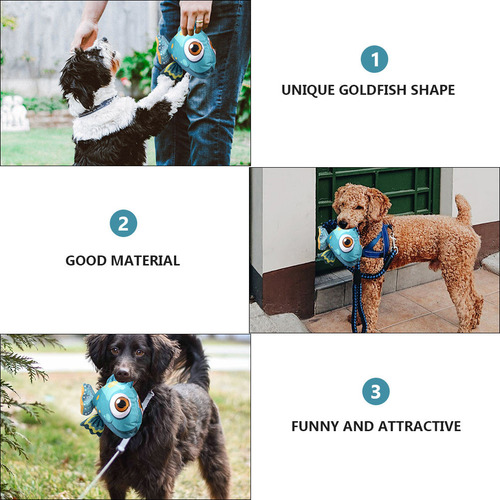 Juguete De Peluche Interactivo Con Forma De Pez Para Perro Q