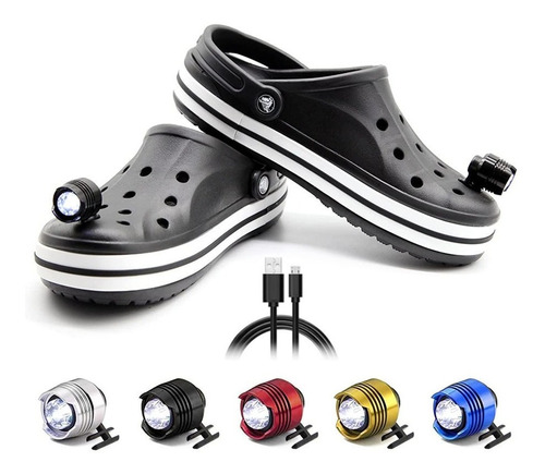 Clip En Clog Faros Luces Linternas Para Zapatos Crocs 2 Pzs