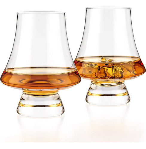 Luxbe - Bourbon Whisky Crystal Glass Snifter, Set Of 2 - Nar