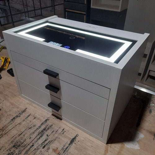 Mesa De Luz Led Dimmer Touch Encendido Táctil Blanco