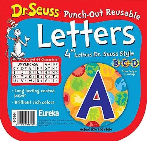 Dr. Seuss 39cat In The Hat39 Spot Punch Out Letter Deco...