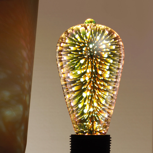 Bombilla Led De Cristal 3d Para Fuegos Artificiales, Decorac