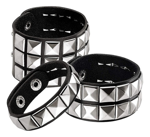 Li 3 Uds. S Punk Con For Hombres Y Mujeres, Puños Con