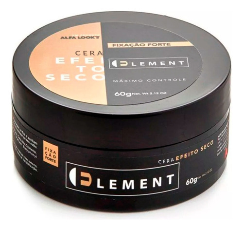 Kit 12x Cera Modeladora Para Cabelo Efeito Seco 60g Element
