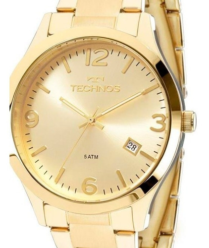 Relógio Dourado Feminino Technos Aço 2315acd/4x Original C/ Caixa