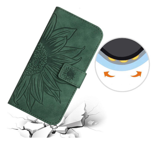 //caso Para Motorola Moto G71 5g En Relieve Girasol Con