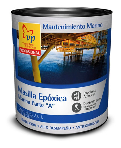 Masilla Epoxica Marina Galón Parte A Vp Profesional 