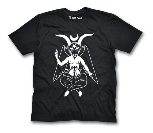 Camiseta Baphomet Demonio Con Alas Ropa Urbana Dark
