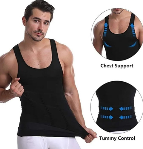 Whatafit Camiseta Faja Playera Reductora Moldeadora Hombre