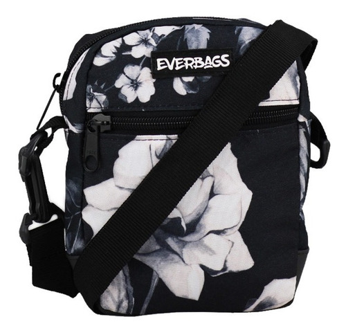 Shoulder Bag Bolsa Necessaire Pochete Everbags Floral Preto