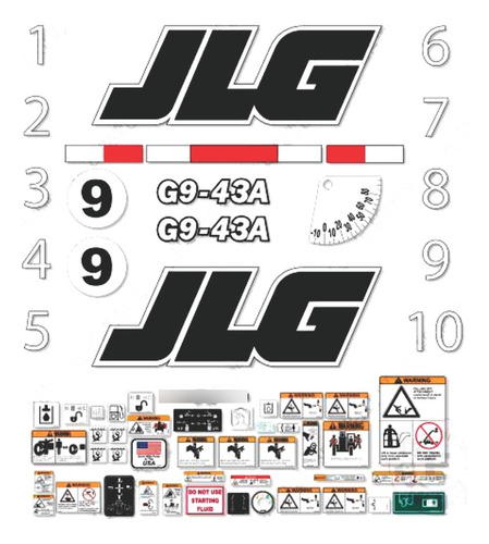 Calcomanias Elevador JLG G943a