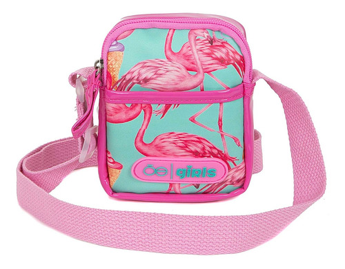 Cloe- Bolsa Crossbody Con Estampado Flamingos Para Niña