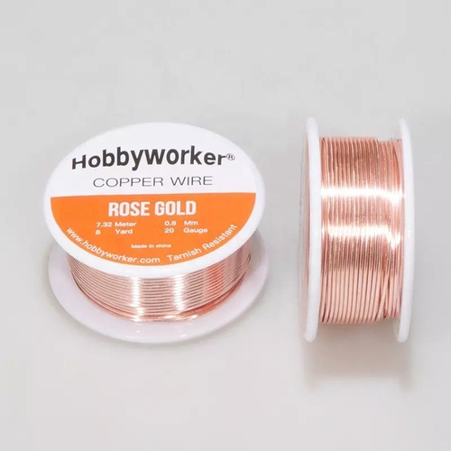 Hilo Alambre Bisuteria Calibre# 20 Rose Gold Rosado