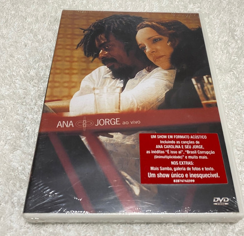 Imagem 1 de 2 de Dvd Ana Carolina E Seu Jorge - Ao Vivo - Lacrado (frete Grát