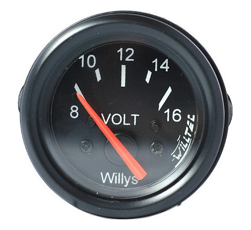 Voltímetro Coluna Instrumento 8-16v Willtec Willys 52mm