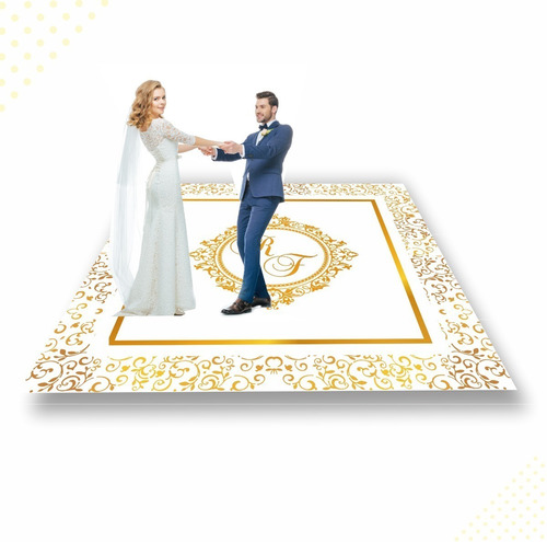 *lona Pista De Dança Personalizada Casamento 15 Anos 4,3x3,0