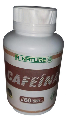 Cafeína 500mg 60 Cápsulas In Nature Sabor Neutro