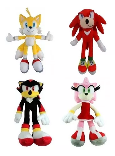 Boneco Pelúcia Turma Sonic - SONIC (35cm) Antialérgico