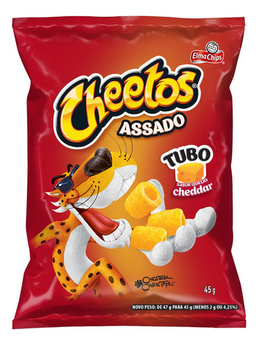 Salgadinho Sabor Queijo Cheddar Elma Chips Cheetos Tubo 45g