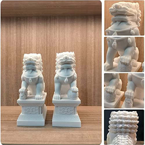 Feng Shui Wealth Prosperity Par De Peking Fu Foo Dogs Statue