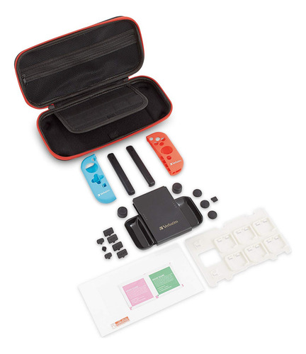Verbatim Funda De Transporte Para Consolas Nintendo Switch Y Nintendo Switch Lite - Negro/rojo