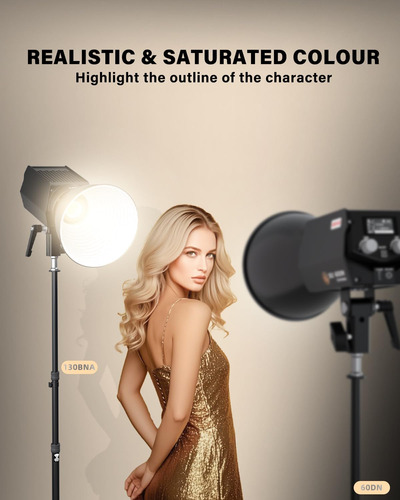 Luz Led De Video Sl1 60dn Con 70w Y 5600k, 98 Cri, 3.3 Pies