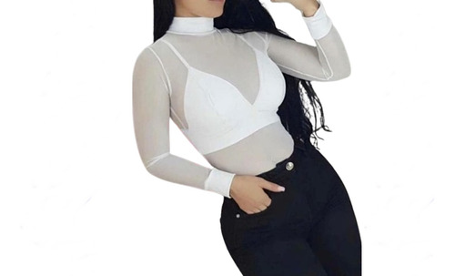 Body Blusa Transparente Para Dama