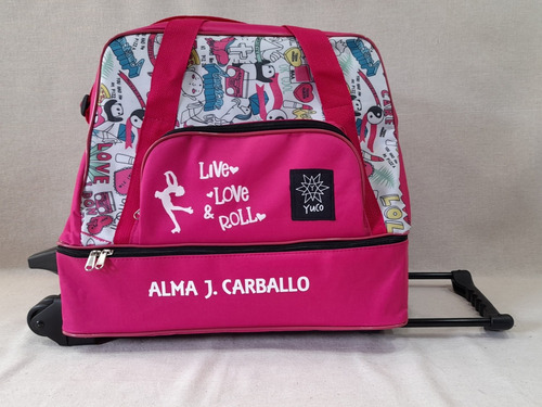 Imagen 6 de 10 de Bolso Cajon Patin Artistico Carrito Estampa (personalizable)