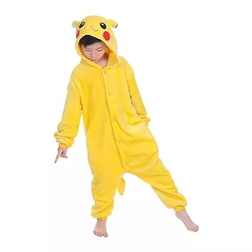 Fantasia Infantil Pikachu Macacão Pelúcia - Frete Grátis