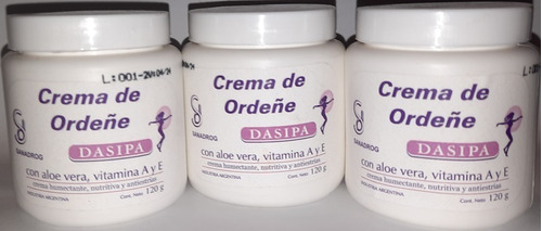 Crema De Ordeñe + Aloe. Envase 120 Gs - Pack 3u