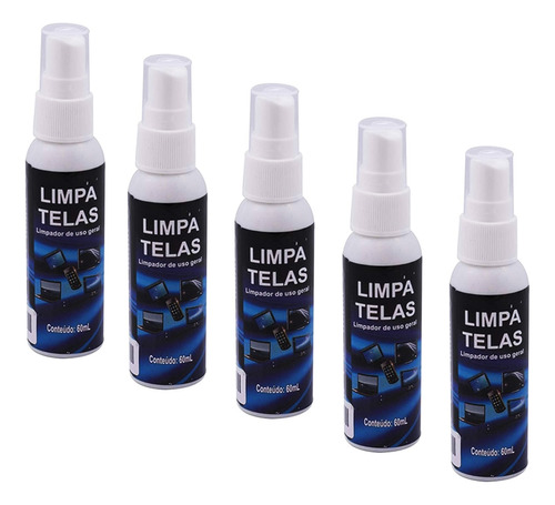 Clean Limpa Telas E Óculos 60ml Implastec Kit 5