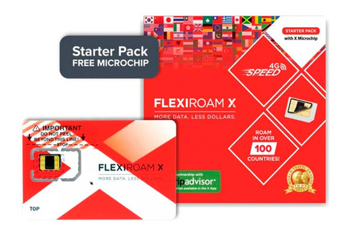 Flexiroam X Microchip Sim Internacional Sin Costo De Roaming