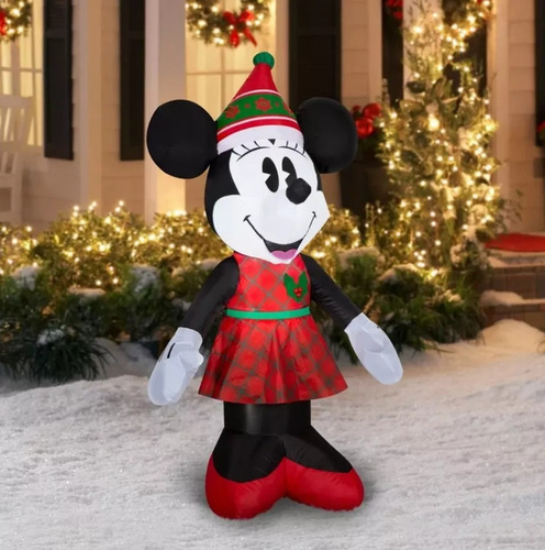 Inflable Minnie Mouse Navideño Disney 1.52 M