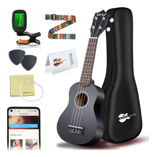 Ukelele Everjoys Soprano De 21 Pulgadas Con Afinador Lesson
