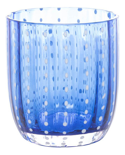 2 Copos Wolff Orquídea De Vidro Azul 300ml