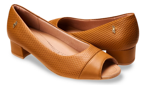 Scarpin Casual Femi Peep Toe Aa2708 Com Calce Fácil Usaflex