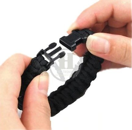 Imagen 4 de 7 de Pulsera De Cordon Tactico Varios Colores Negro Verde Camuflado Tan