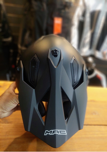 Casco Moto Mx Mac Virtus Solid Negro Mate-allmotors-