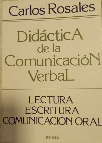 Libro Didactica De La Comunicacion Verbal Carlos Rosales