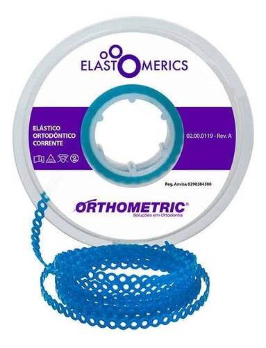 Elástico Corrente Curto Azul 1,5m - Orthometric