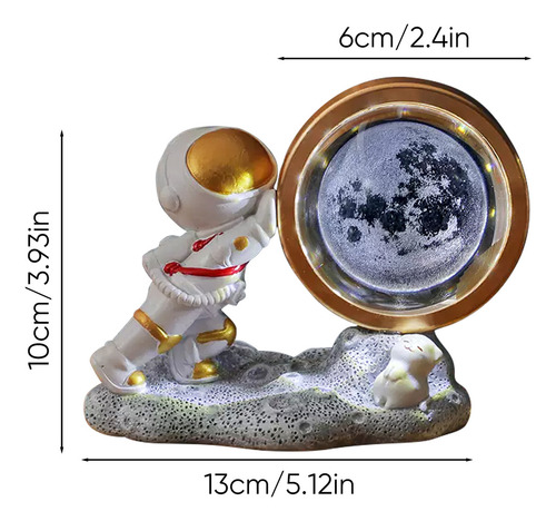Luz Nocturna Led 3d Galaxy Bola De Cristal Lámparas De Mesa Luna