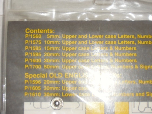 Plantilla De Letras Cox 12 Piezas Rev.20v