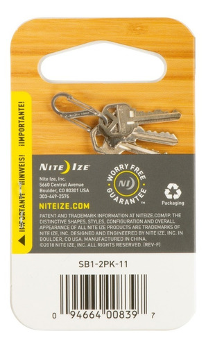 Mosquetón 2pack Nite Ize® S-biner® Dual Carabiner En Acero