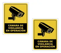 Comprar 2 Piezas Señalamiento Letrero Cámara De Vigilancia 20x25 Cm